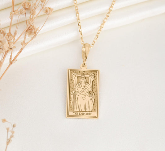 The Emperor Tarot Card Pendant: Major Arcana Necklace