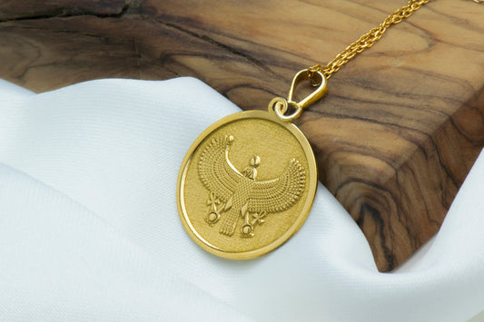 Horus Falcon Pendant: Ancient Egyptian God Necklace