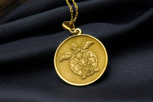 Sea Turtle Pendant: Spirit Animal Necklace, Ocean Wisdom Charm