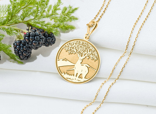 Deer Pendant: Spirit Animal Necklace, Celtic Animal, Charm