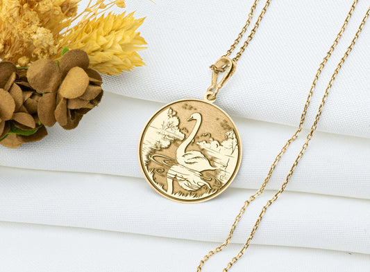 Swan Pendant Necklace