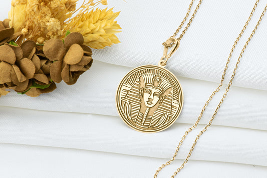Pharaoh Necklace: Ancient Egypt Hieroglyph Pendant