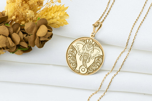 Elephant Charm Necklace: Animal Spirit Pendant