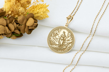 Hera Necklace: Greek Goddess Pendant, Queen of Gods Charm