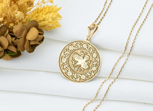 Celtic Raven Pendant Necklace