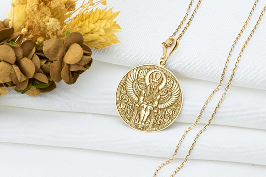 Horus Pendant: Egyptian Sky God Necklace, Sacred Falcon Charm