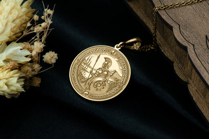Ares Pendant: Greek God of War Necklace, Power & Passion Charm, Warrior Amulet, Battle Talisman
