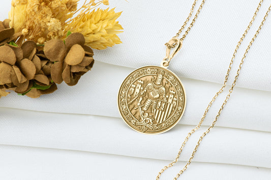 El Cid Pendant: Sterling Silver Knight Amulet - Medieval Spanish Hero