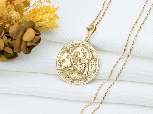 Horus & Set Pendant: Egyptian Gods Necklace