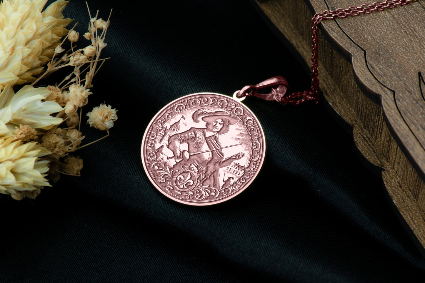 D’Artagnan Pendant: Musketeer Hero Necklace, Sacred Courage Charm, Adventure Spirit Talisman