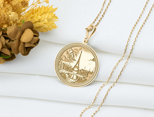 Eiffel Tower Necklace: Paris Pendant, French Jewelry