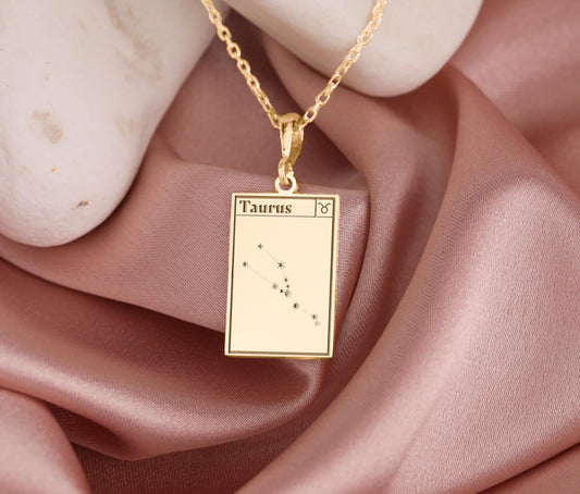 Taurus Constellation Necklace: Zodiac Astrology Pendant