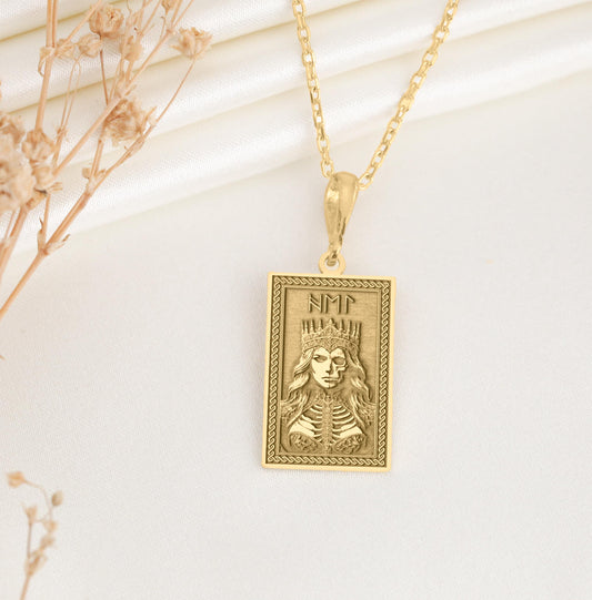 Goddess Hel Pendant: Norse Mythology Necklace