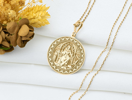 Eleanor of Aquitaine Pendant: Sterling Silver Medieval Queen Necklace