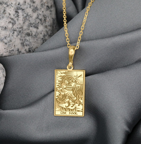 The Fool Tarot Card Pendant: Sacred Journey Amulet, Leap of Faith Charm, Trust The Path