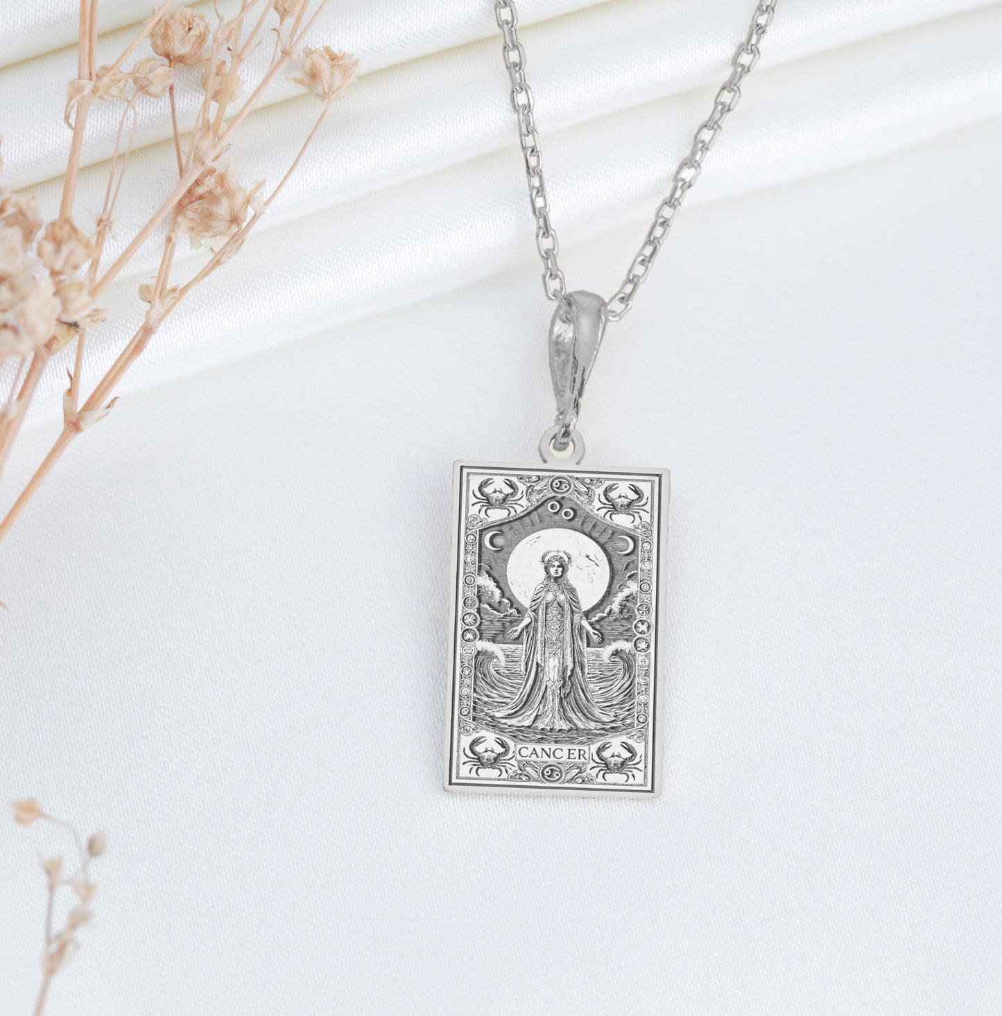 Cancer Zodiac Pendant: Mythic Crab Necklace