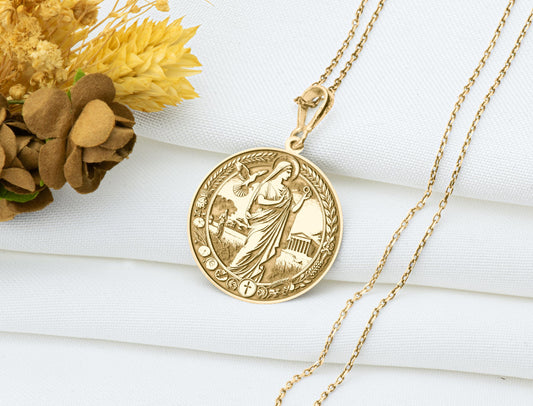 Fides Pendant: Roman Goddess of Trust Necklace, Sacred Loyalty Charm, Ancient Oath Talisman