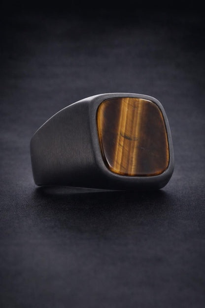 Aqeeq Stone Silver Ring