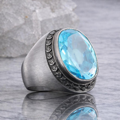 Aquamarine Stone Sterling Silver Ring: Symbol of Serenity, Clarity