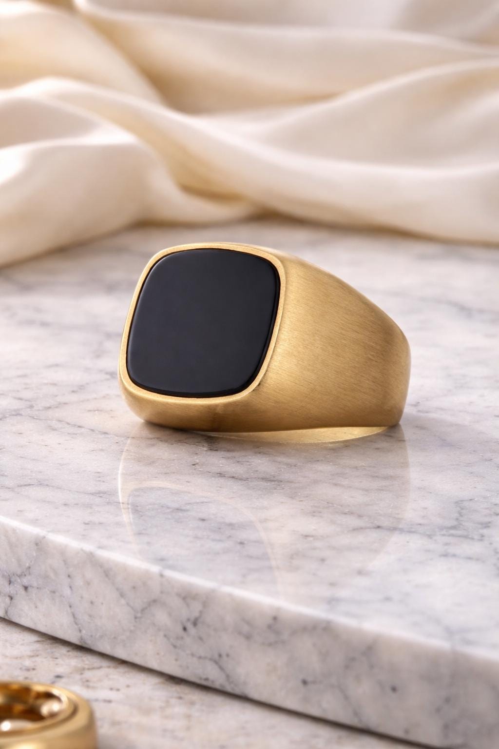 Aqeeq Stone Silver Ring