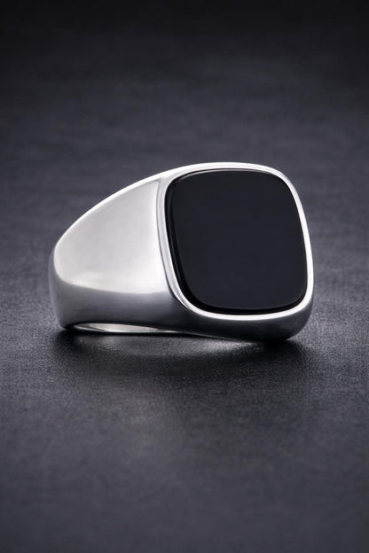Aqeeq Stone Silver Ring