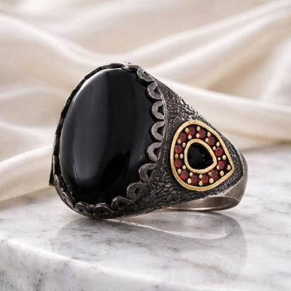 Amber Stone Silver Ring: Natural Gemstone Ring Symbolizing Warmth, Protection, and Balance