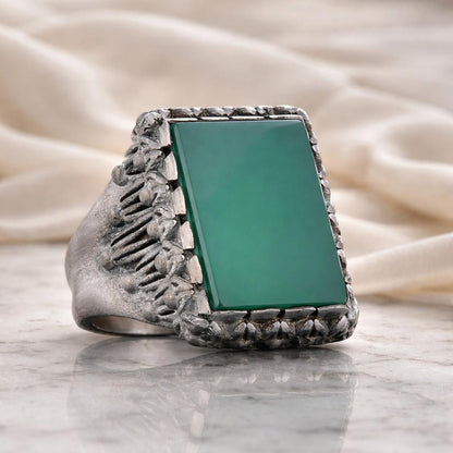 Tiger Eye Stone Silver Ring