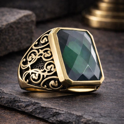 Blue Spinel Stone Silver Ring